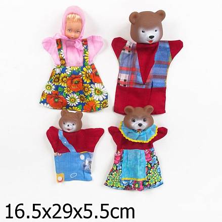 Кукольный театр - Три медведя, 4 персонажа 